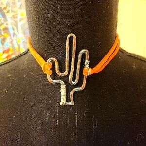 Handmade unique Cactus choker necklace